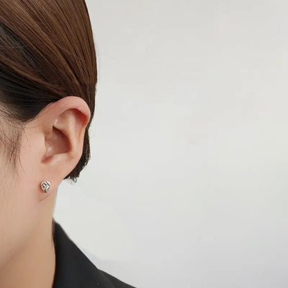 Mini Gold & Silver Drop Shaped | Woman Stud Earrings Minimalist Harmony Ladibelle