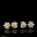 Mini Gold & Silver Snowflake Shaped | Woman Stud Earrings Dazzling Sparkle Ladibelle