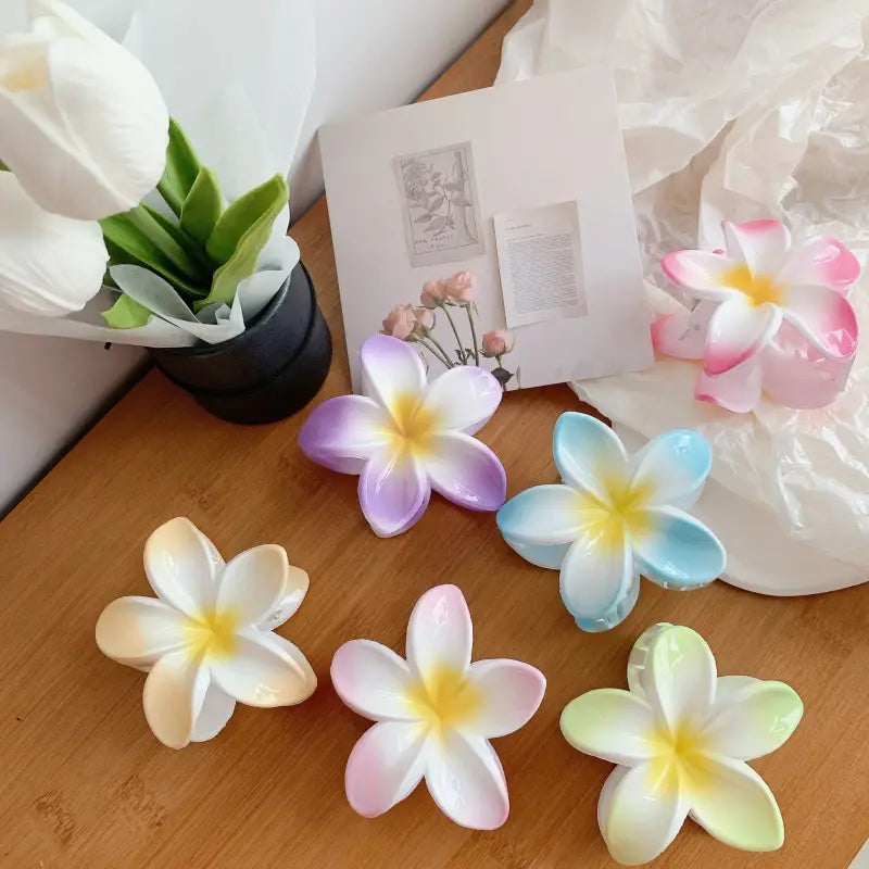 Muweordy Plumeria Hair Clips - Accessories