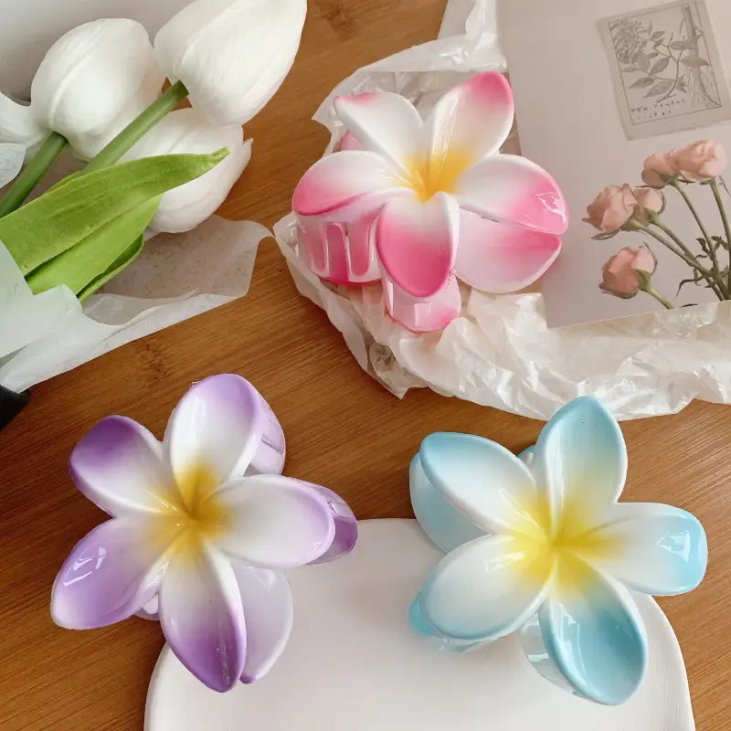 Muweordy Plumeria Hair Clips - Accessories