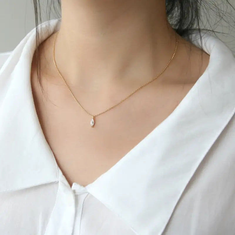 Parisian Elegance: Minimalist French Touch Necklace