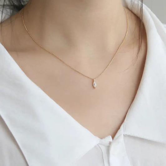 Parisian Elegance: Minimalist French Touch Necklace