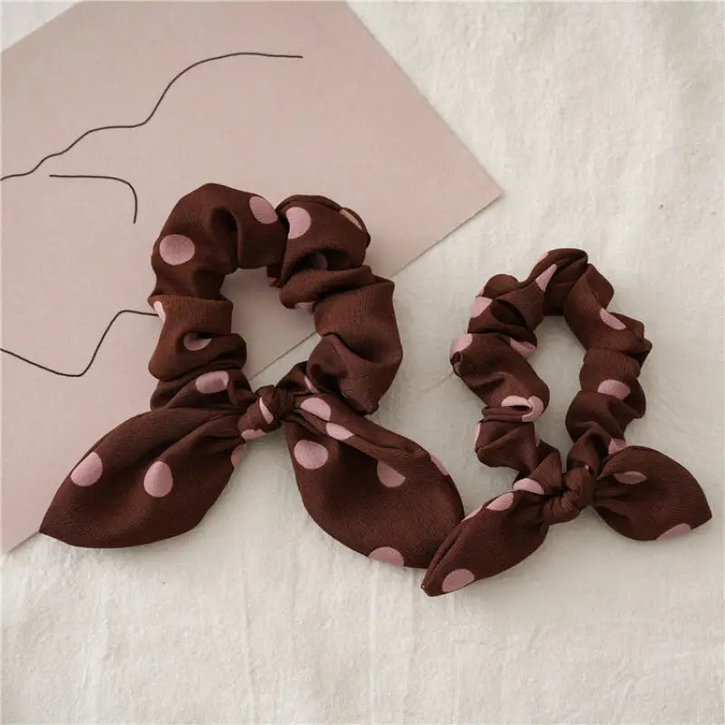 Rabbitry Twist Hair Tie Set - Dark brown Accessories