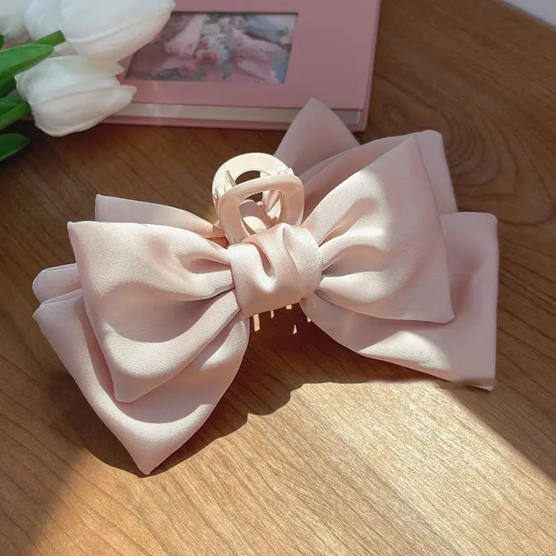 Simplicity Chic Ribbon Hair Claw - Pink Accessories