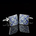 Sky Blue Clover Cufflinks - Accessories