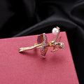 Twirling Elegance: Diamond Ballerina Brooch